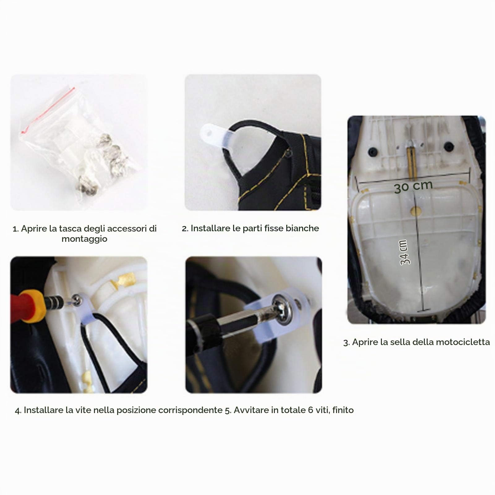 Kuuleyn Borsa Sottosella Scooter Pelle PU Nera Doppia Tasca