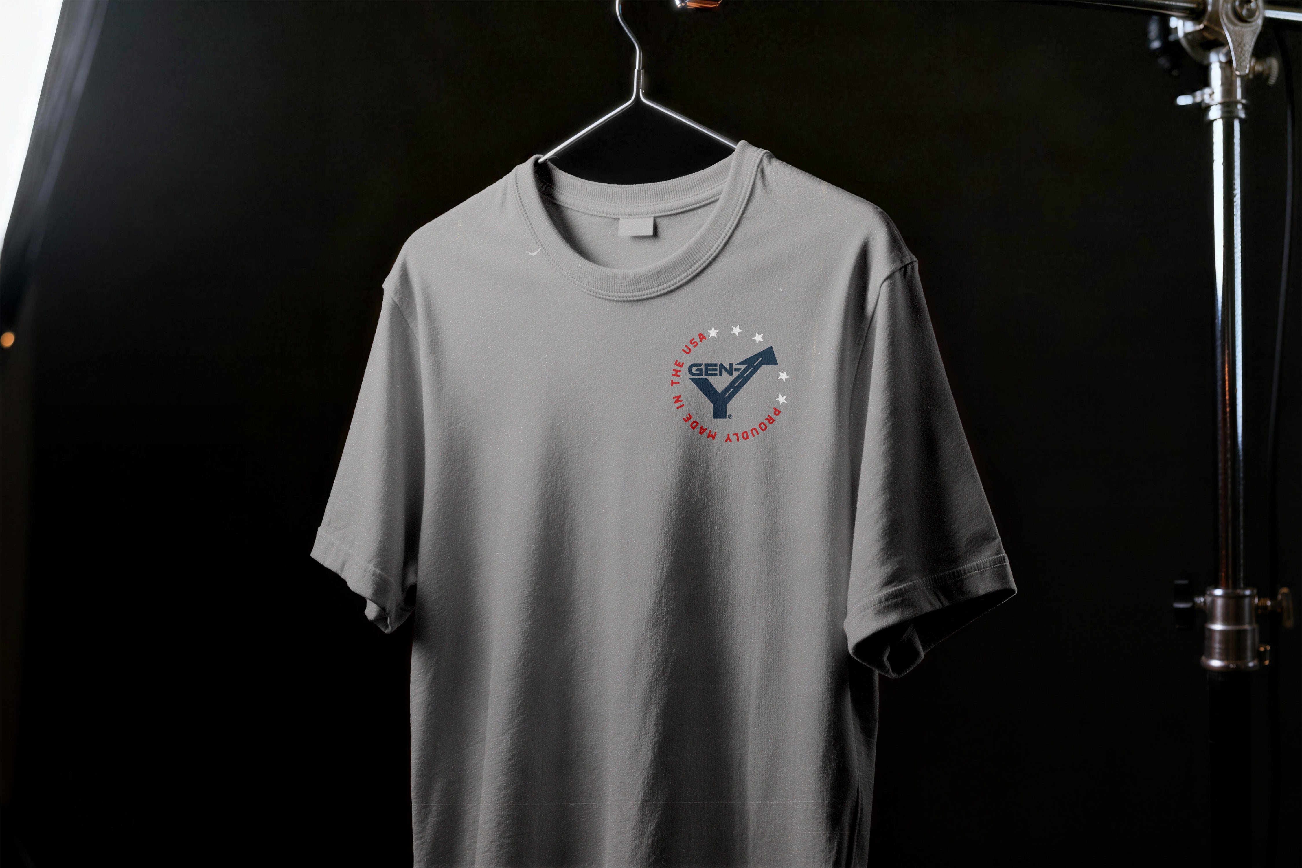 GEN-Y Hitch USA Tee T-Shirt manica corta grigio chiaro cotone