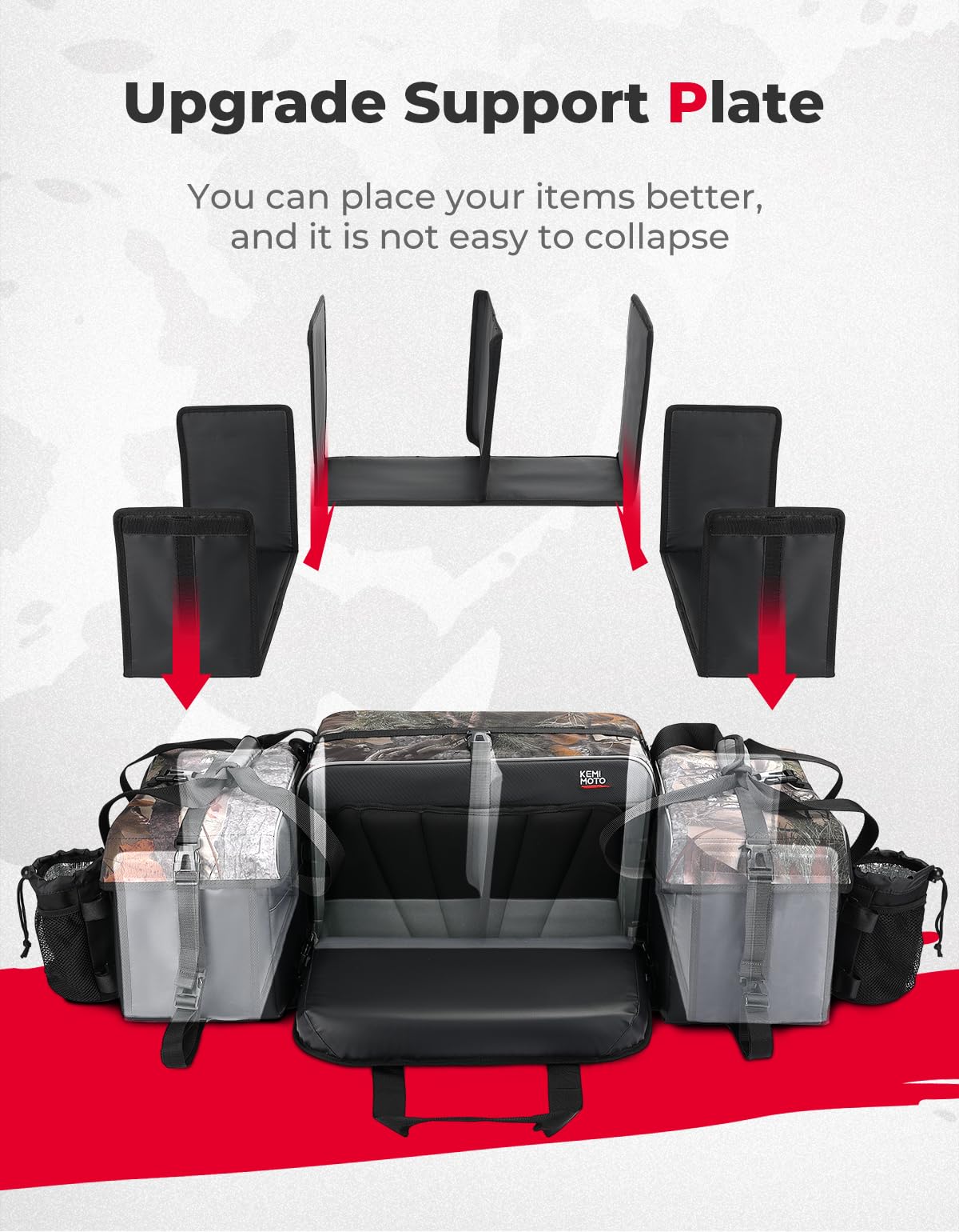 Kemimoto ATV borsa posteriore 76L con schienale e borsa frigo