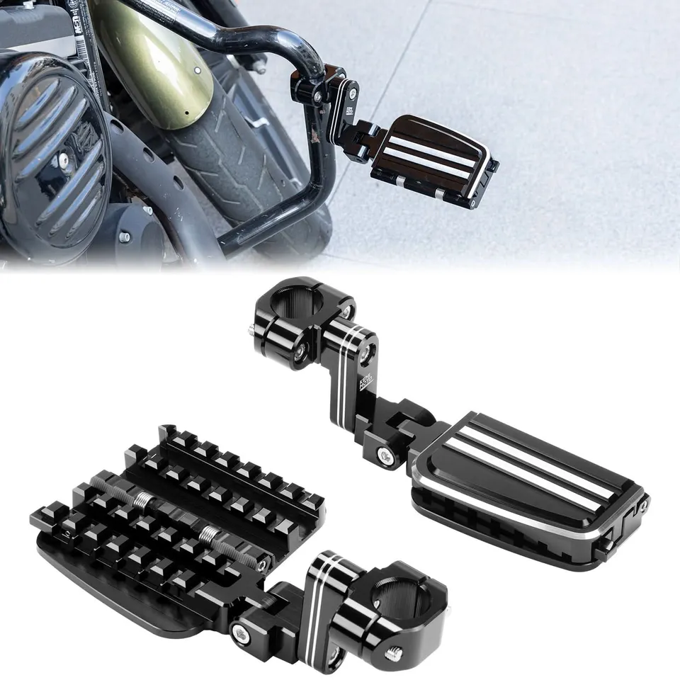 KEMIMOTO Highway pedane moto 32 mm nere antiscivolo
