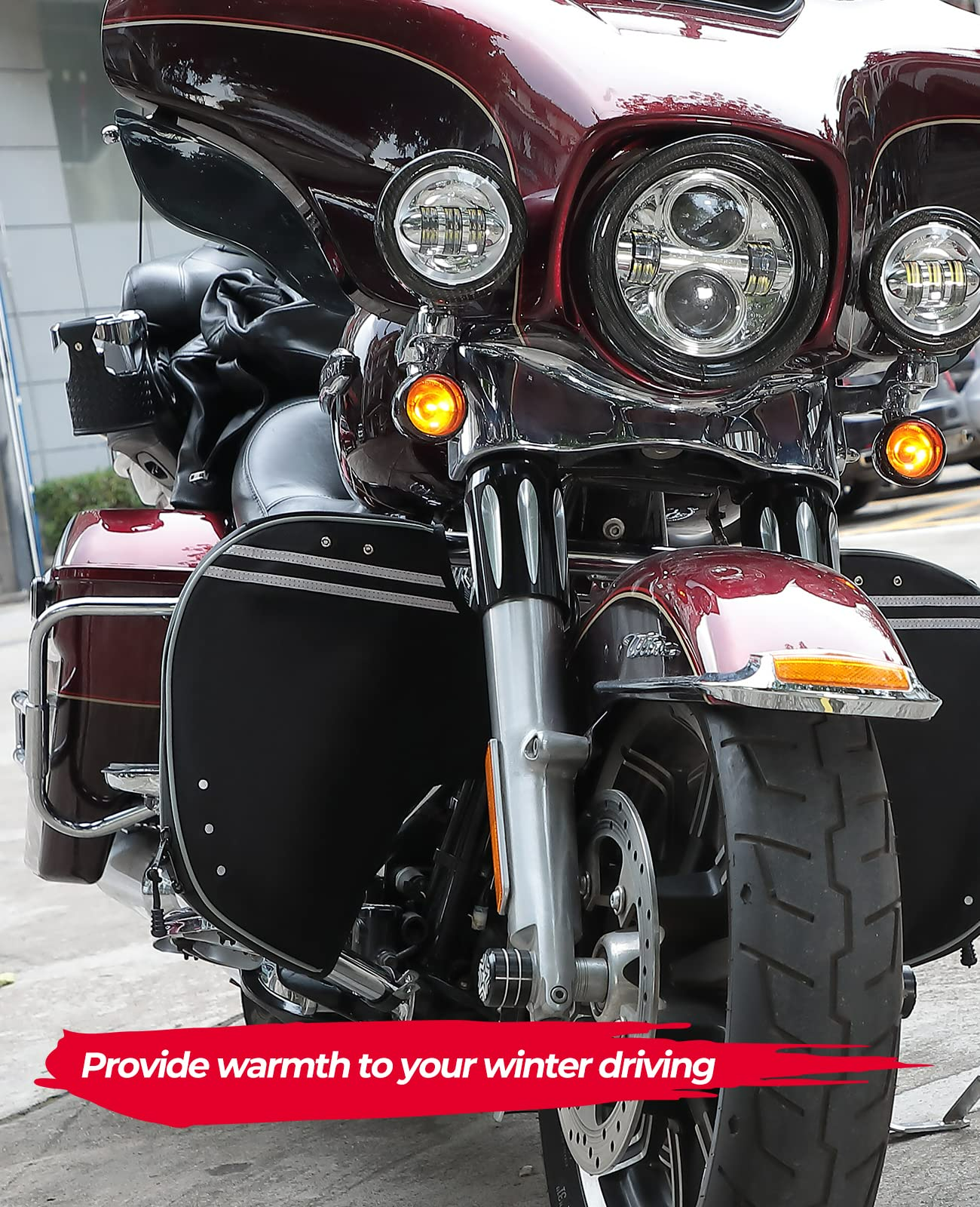 KEMIMOTO F1101-00501BK Gambali Paramotore Harley Antivento