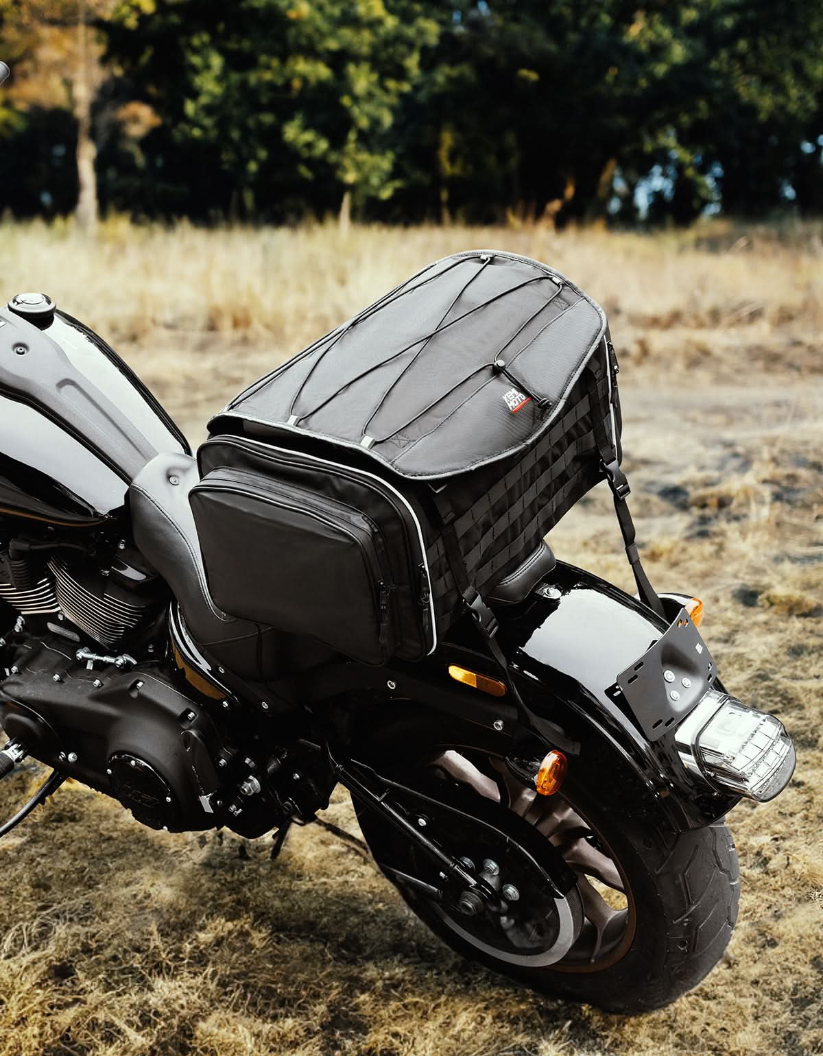 Kemimoto borsa posteriore moto 50L espandibile con copripioggia