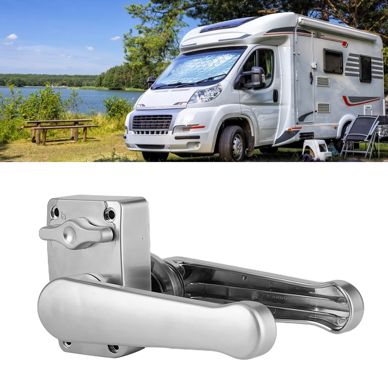 Kuuleyn Serratura Porta Bagno Camper 21 mm Argento ABS