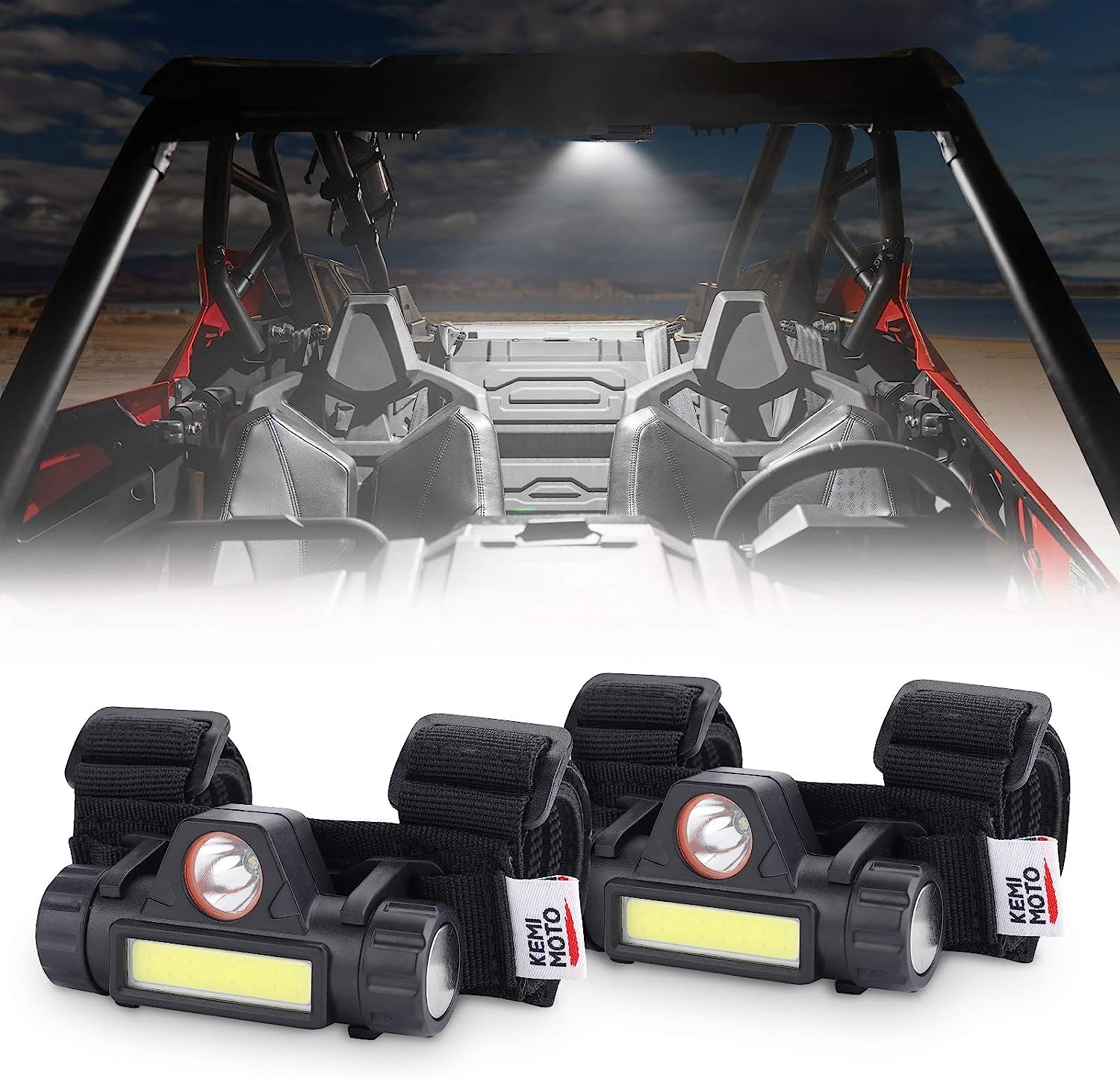 KEMIMOTO Luce LED Interna Roll Bar USB 2 Modalità