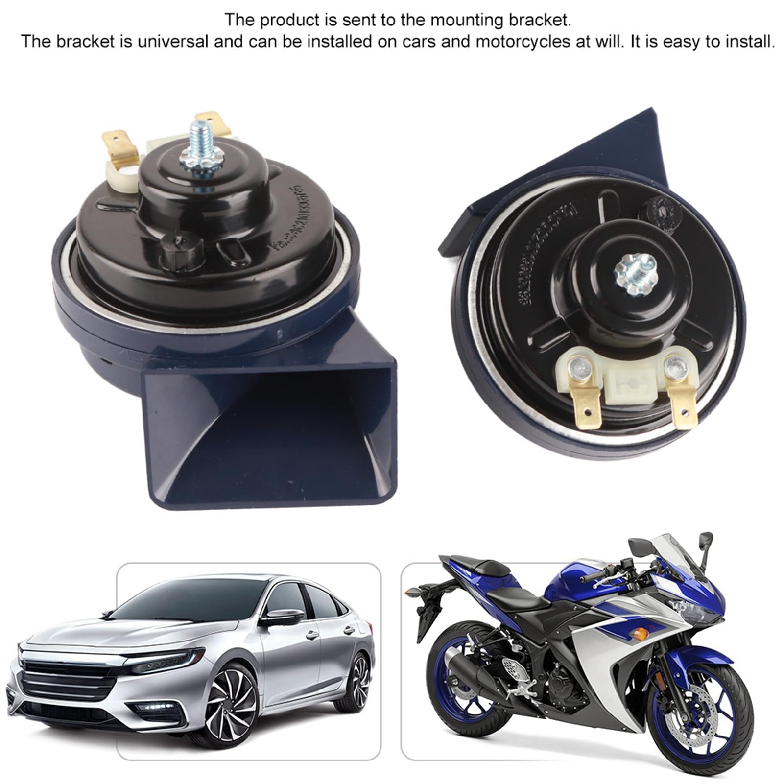 AOWINHIT Clacson Lumaca Auto Moto 12V 105dB 2 Pezzi