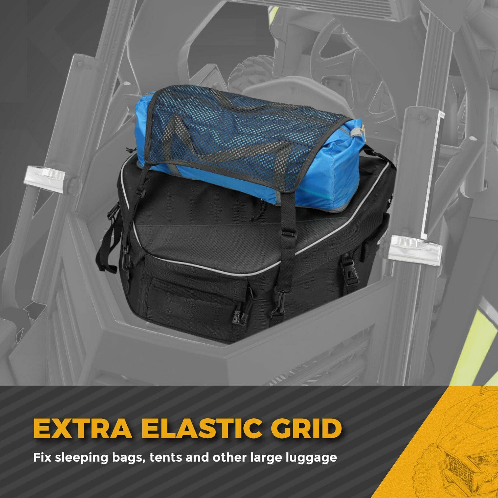KEMIMOTO RZR borsa posteriore UTV 30L impermeabile con termica