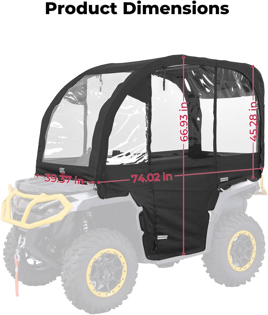 KEMIMOTO Cabina ATV 3-in-1 extra large impermeabile 600D