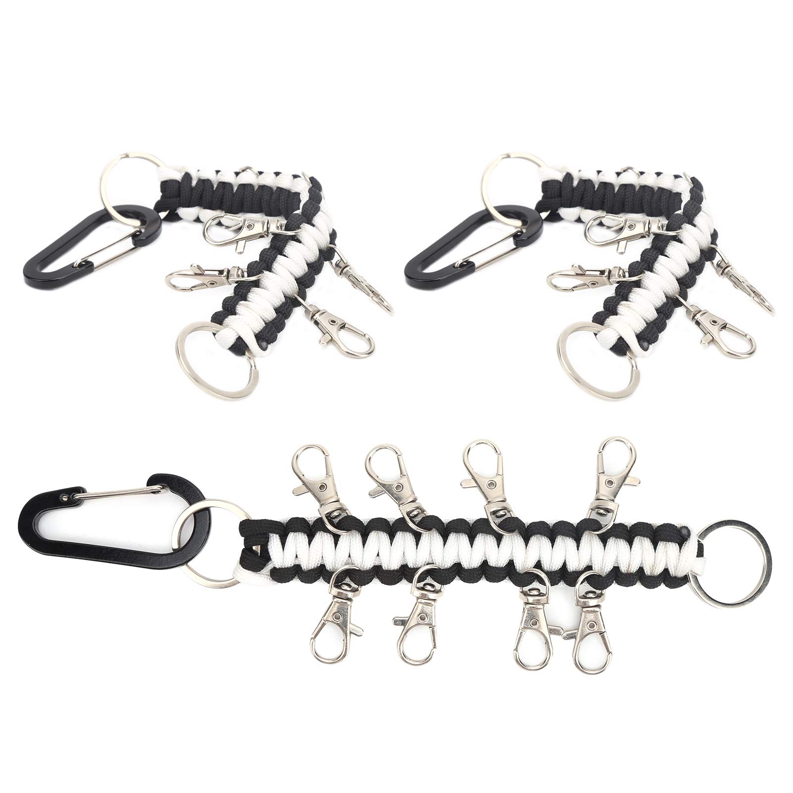 Kuuleyn Moschettone Paracord Zaino 3 Pezzi Portachiavi