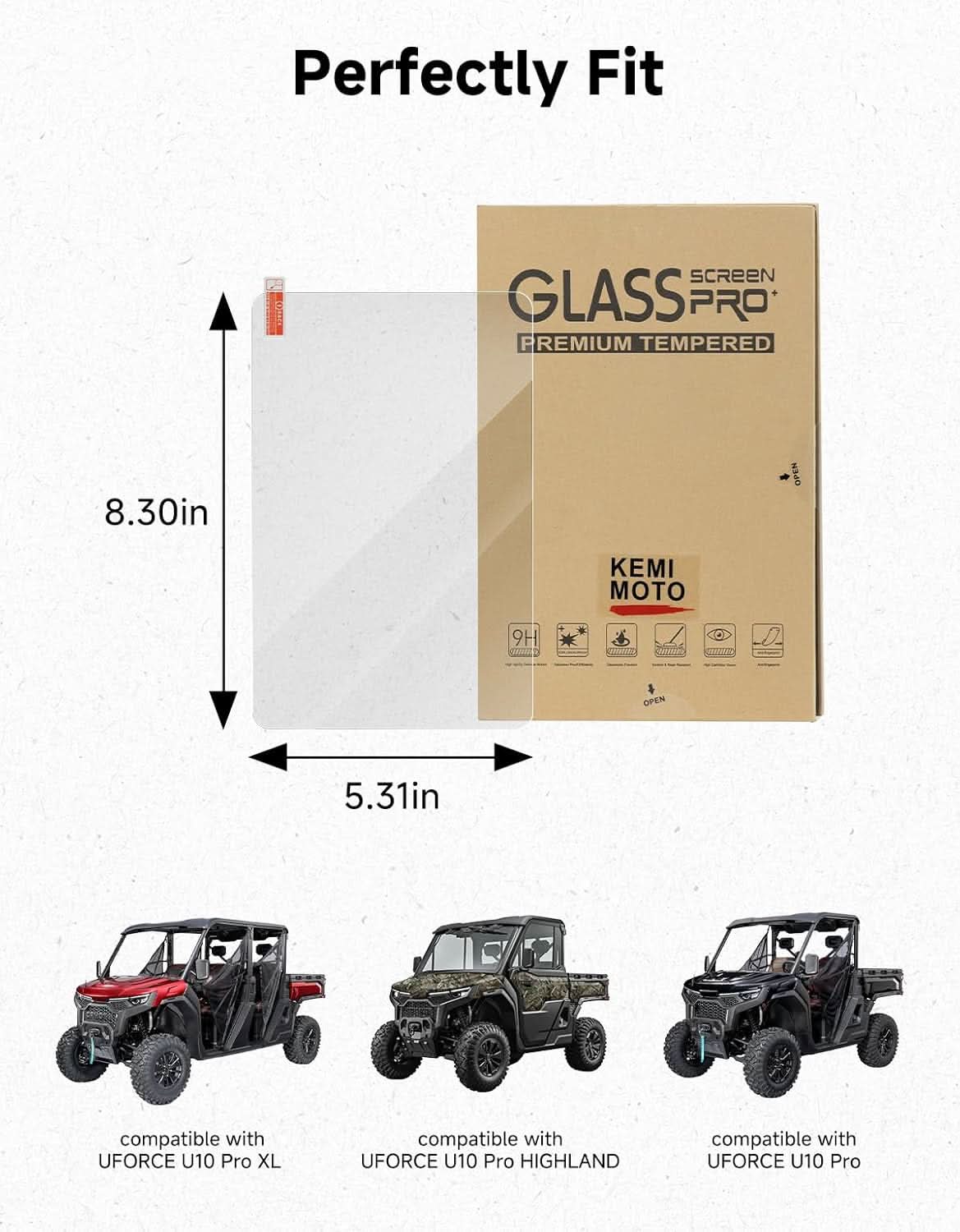 KEMIMOTO U10 pellicola vetro display CFMOTO U10 Pro 9H