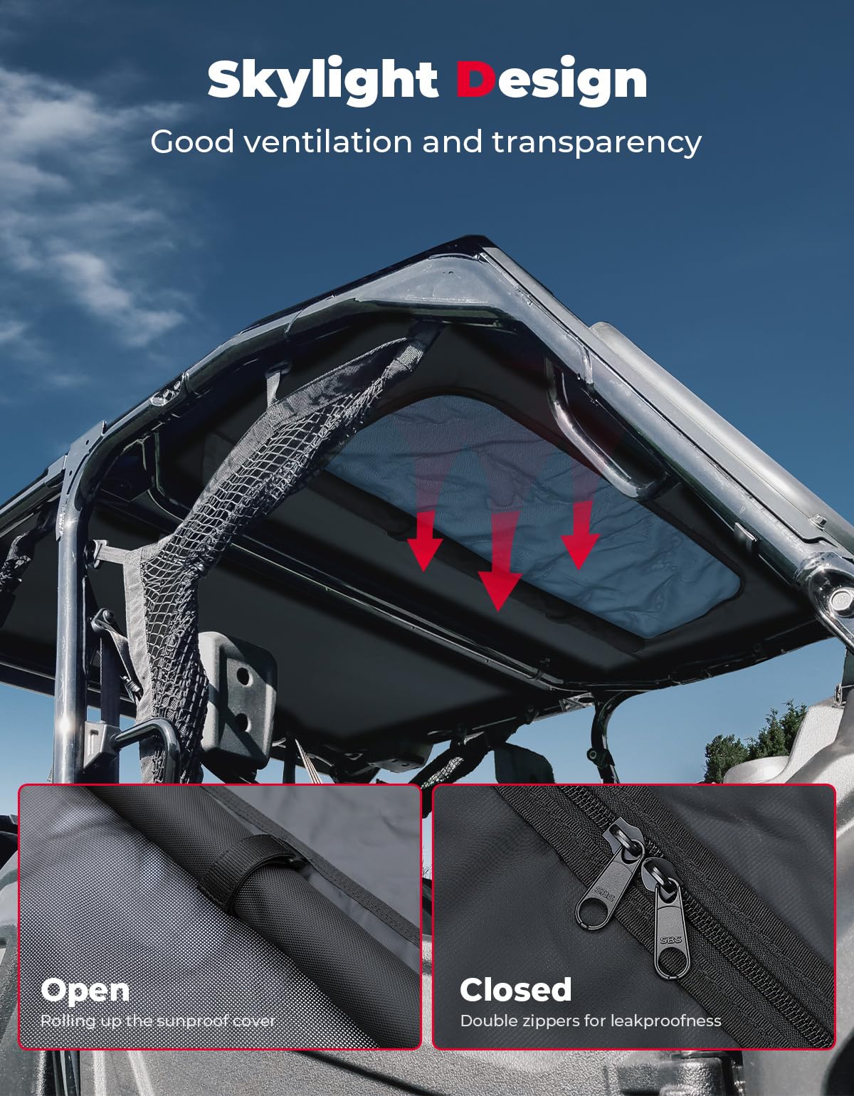 KEMIMOTO Pioneer 1000-5 tettuccio UTV impermeabile