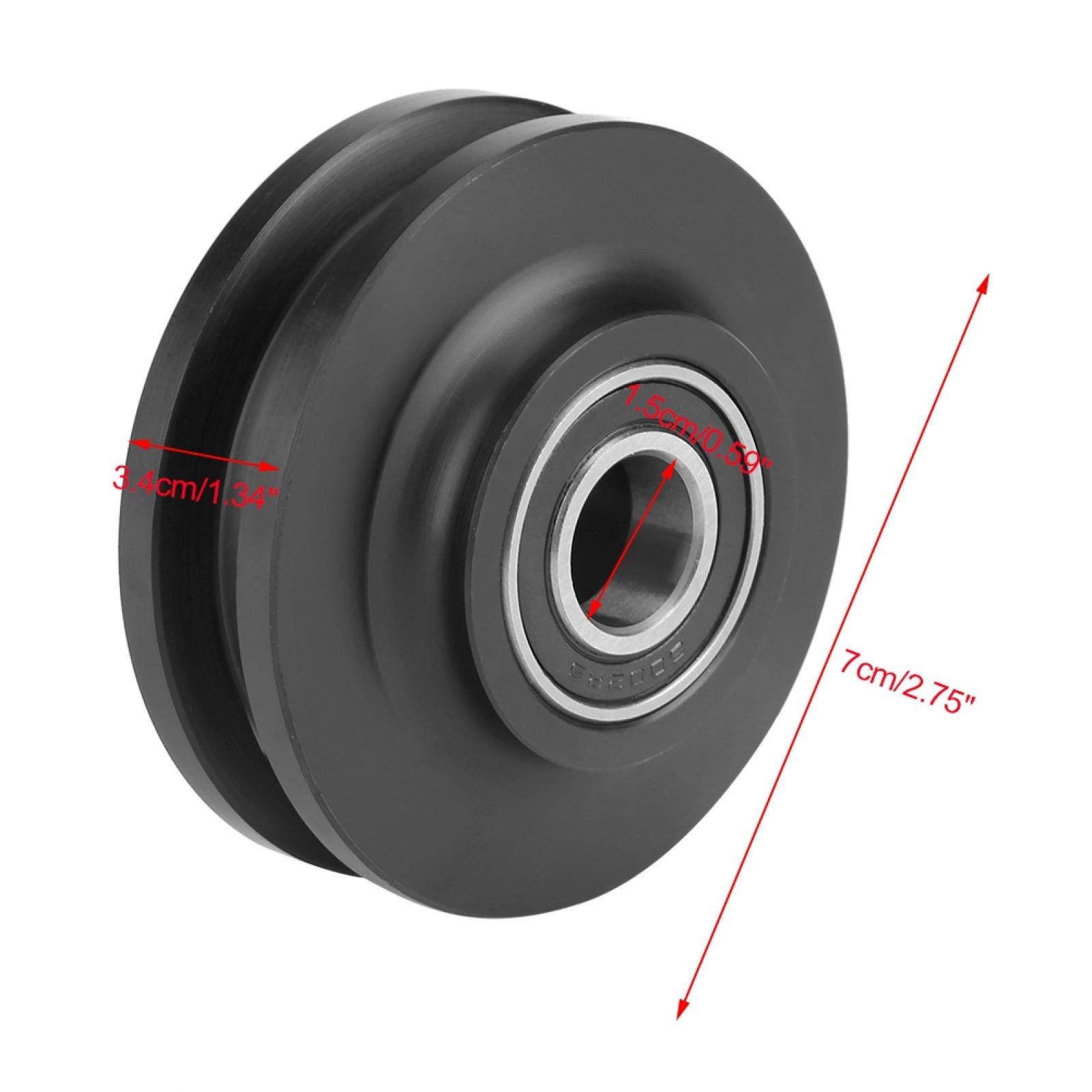 Kuuleyn Ruote Guida Porta Scorrevole 2 Pezzi 70 mm Nylon