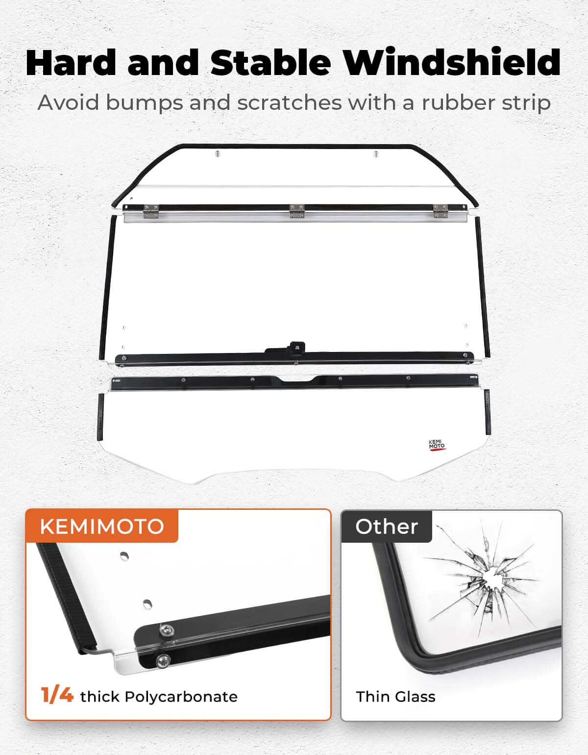 KEMIMOTO Maverick R parabrezza apribile antigraffio