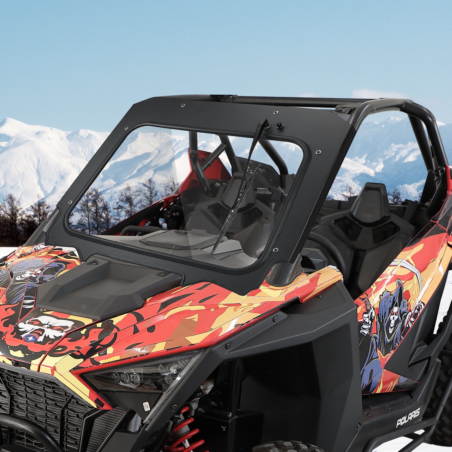 Kemimoto parabrezza vetro RZR Pro XP Turbo R con tergicristallo