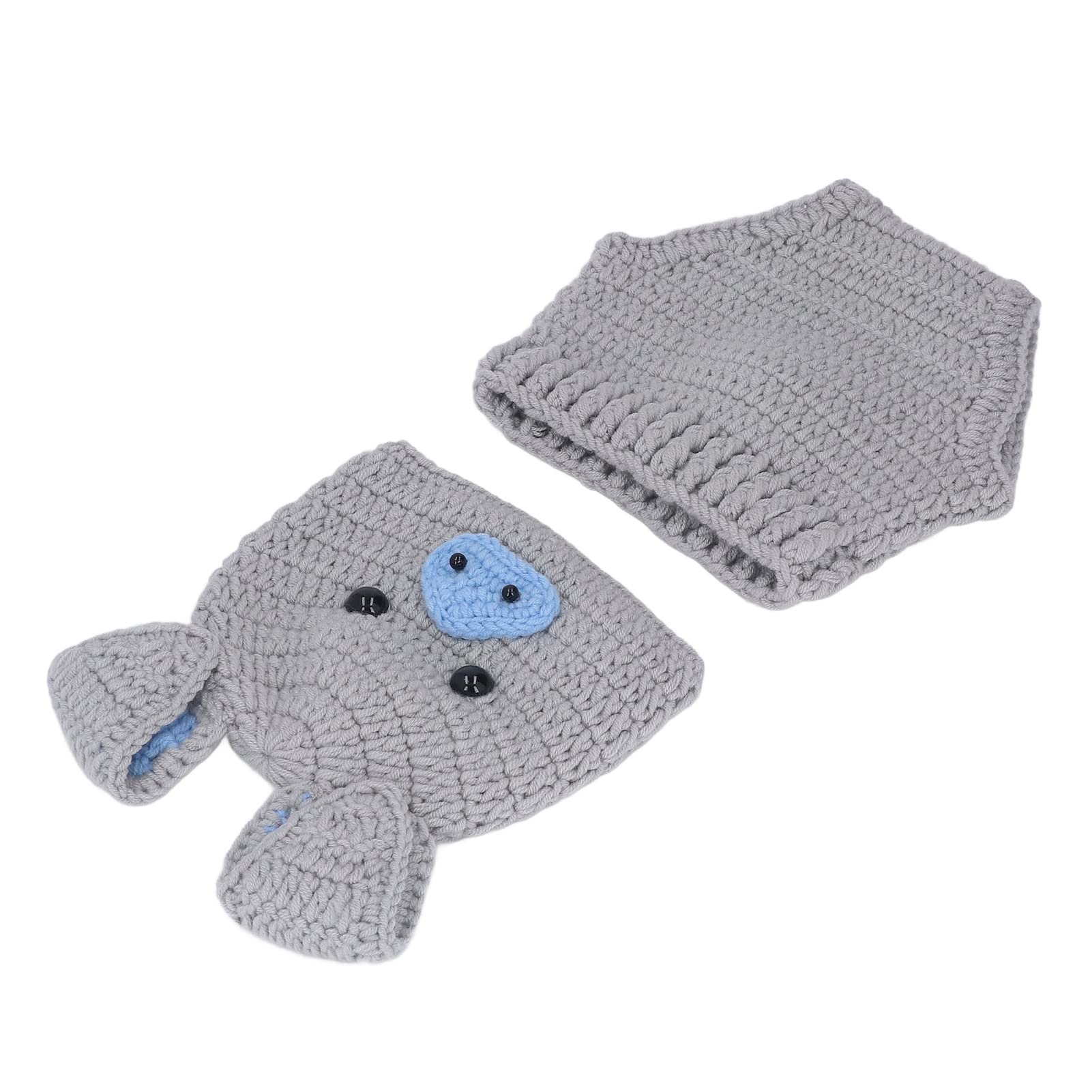 AOWINHIT Costume Foto Neonato Animali Lago Blu 0-3 Mesi 2 Pezzi