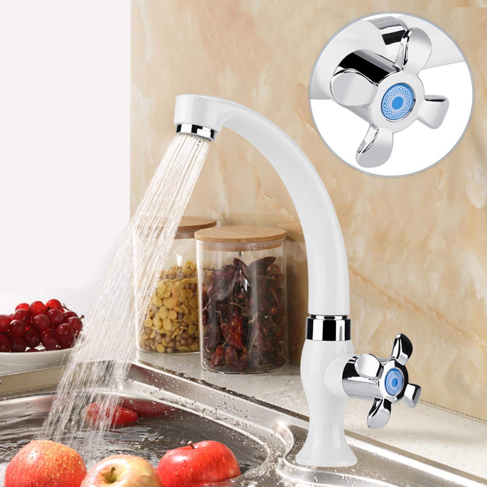 Kuuleyn Rubinetto Acqua Fredda ABS G1/2 Fiorire Cromato