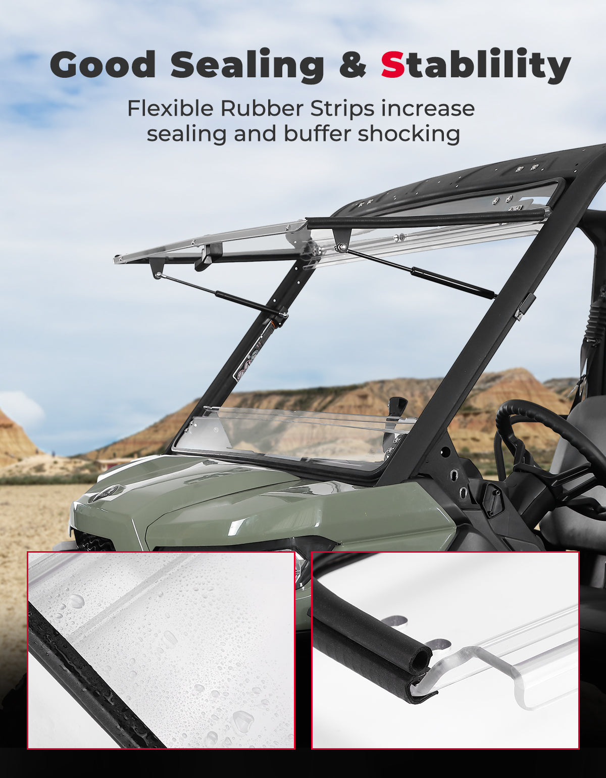 KEMIMOTO Parabrezza Apribile Can-Am Defender HD5 HD8 HD10