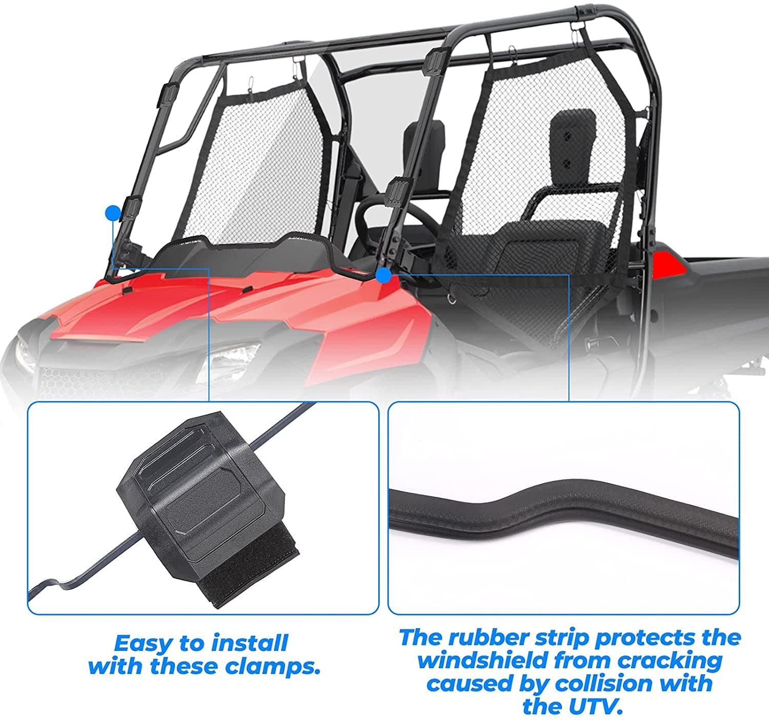 KEMIMOTO Pioneer 700 Parabrezza Anteriore Policarbonato 2014-2026