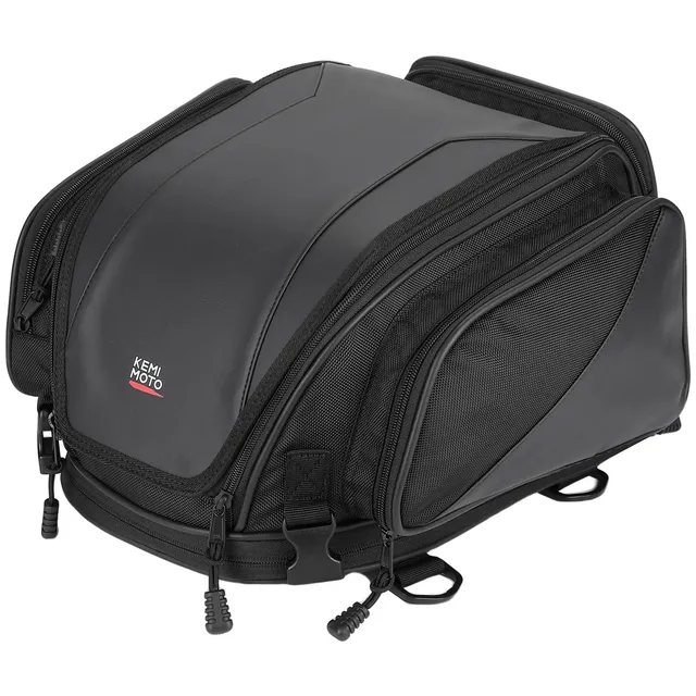 Kemimoto borsa posteriore moto espandibile 22L nera