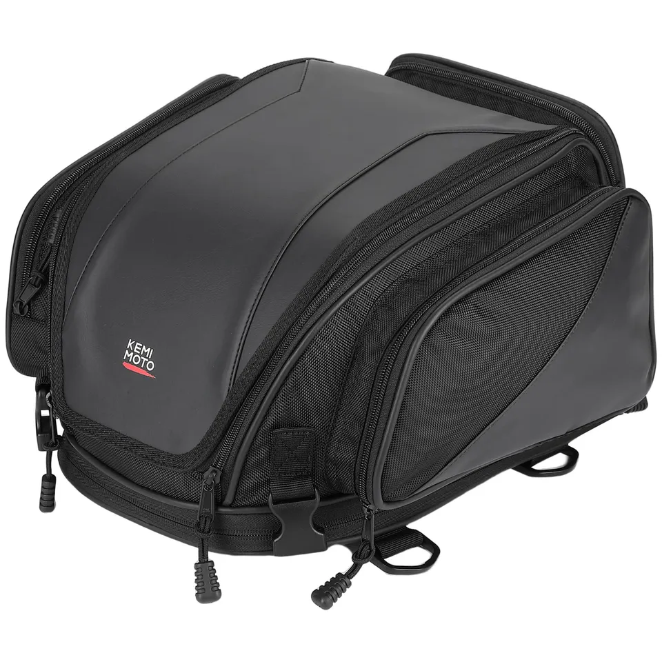 Kemimoto borsa posteriore moto espandibile 22L nera
