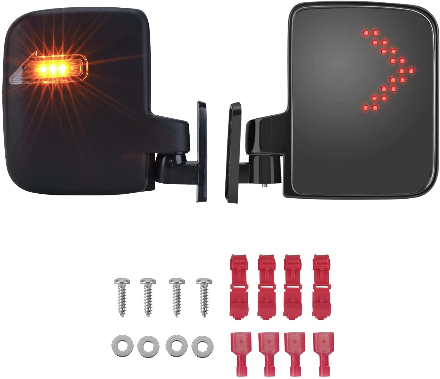 Kemimoto specchietti golf cart con frecce LED universali