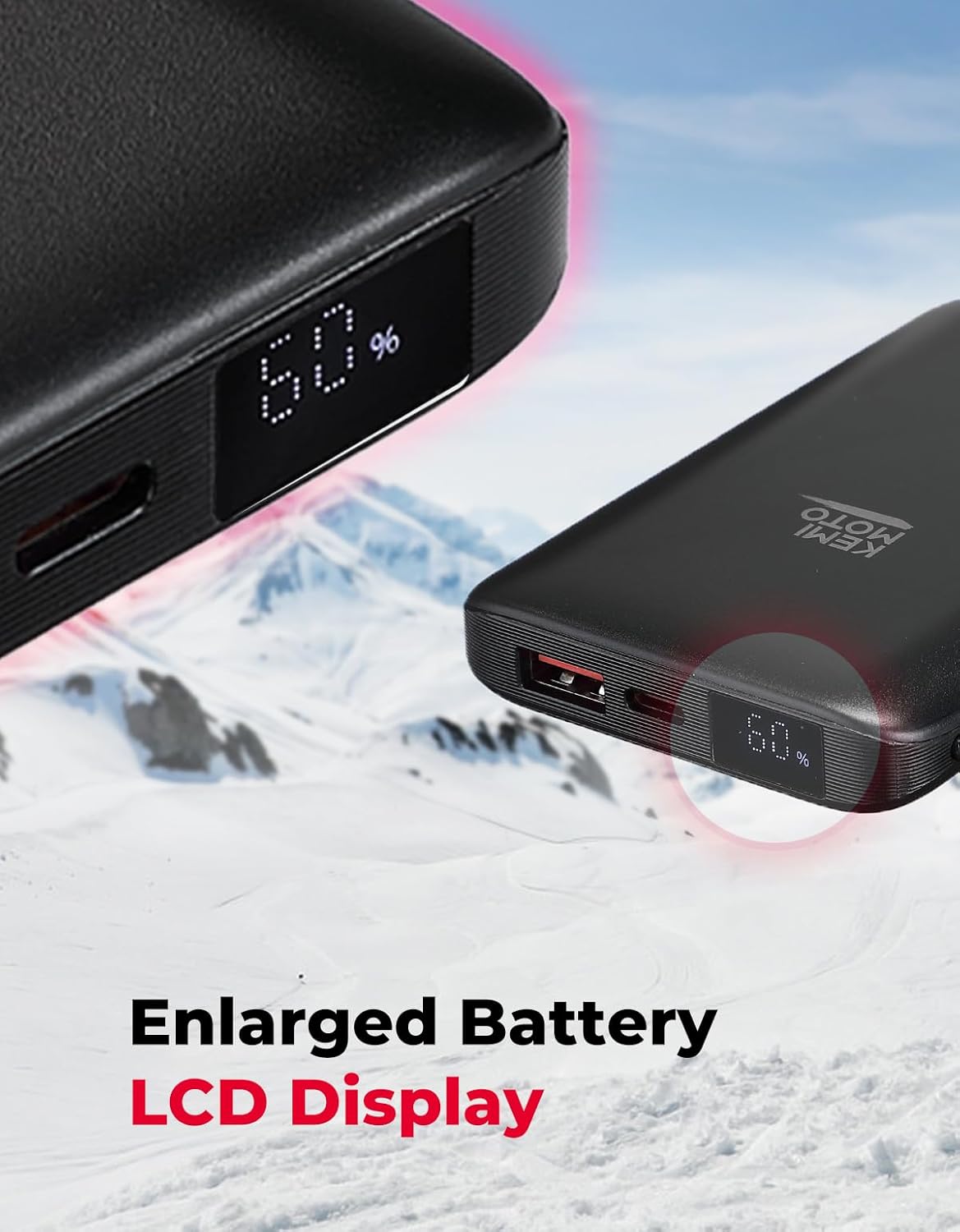 KEMIMOTO Batteria 5V 10000mAh Gilet Riscaldato USB