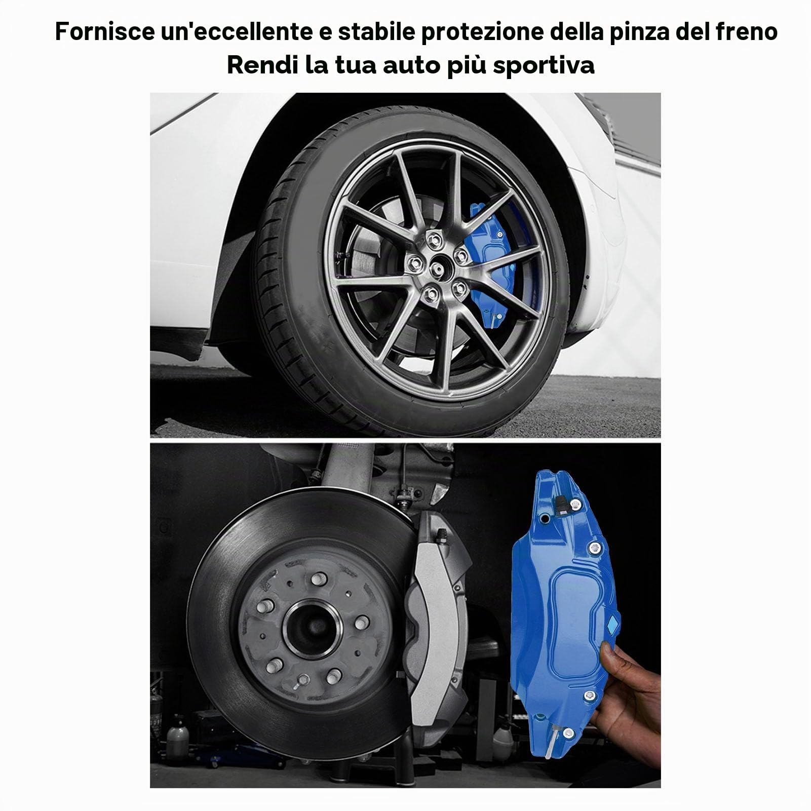 AOWINHIT copripinze freno alluminio blu 4 pz 18-19"