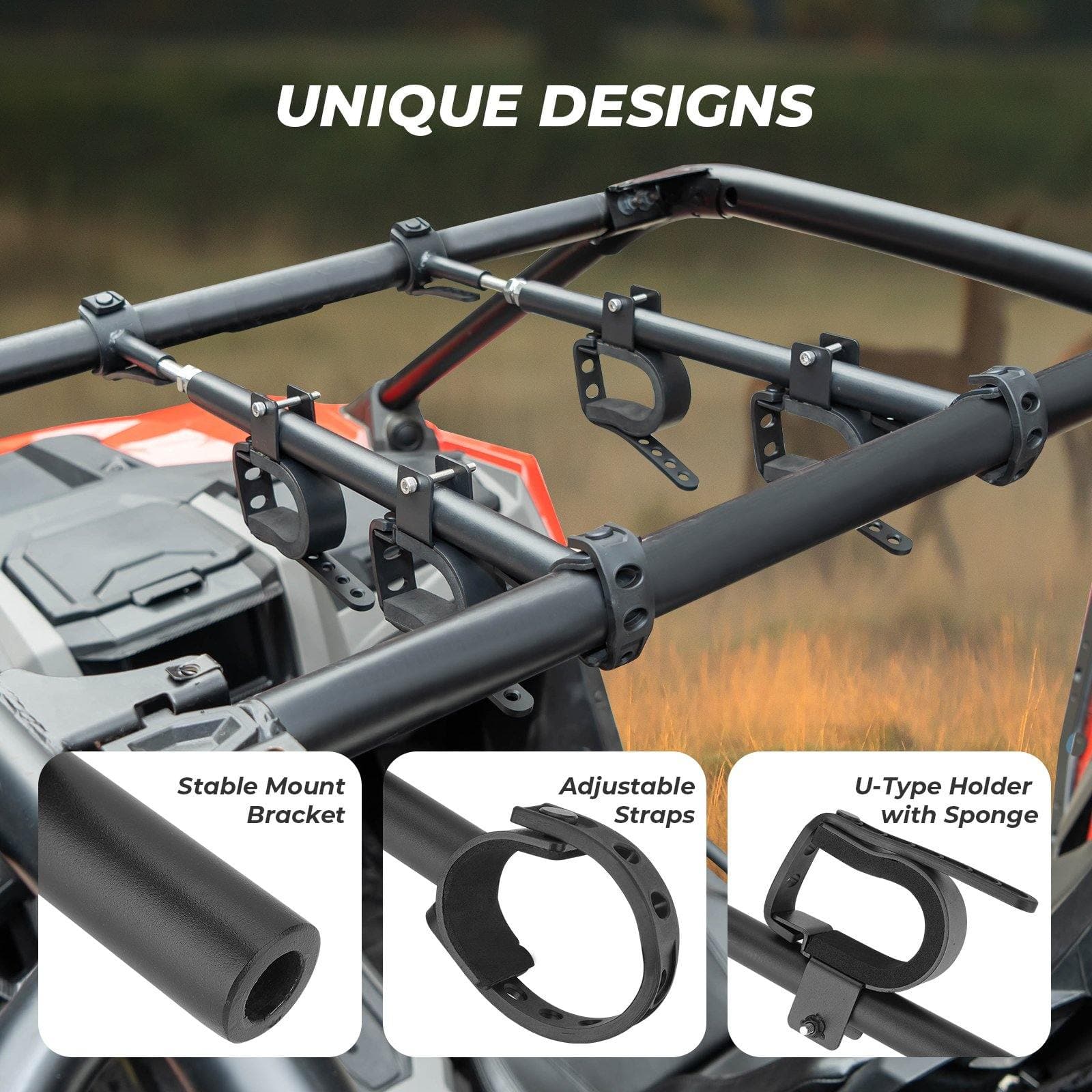 Kemimoto portapacchi superiore UTV staffa roll-bar universale