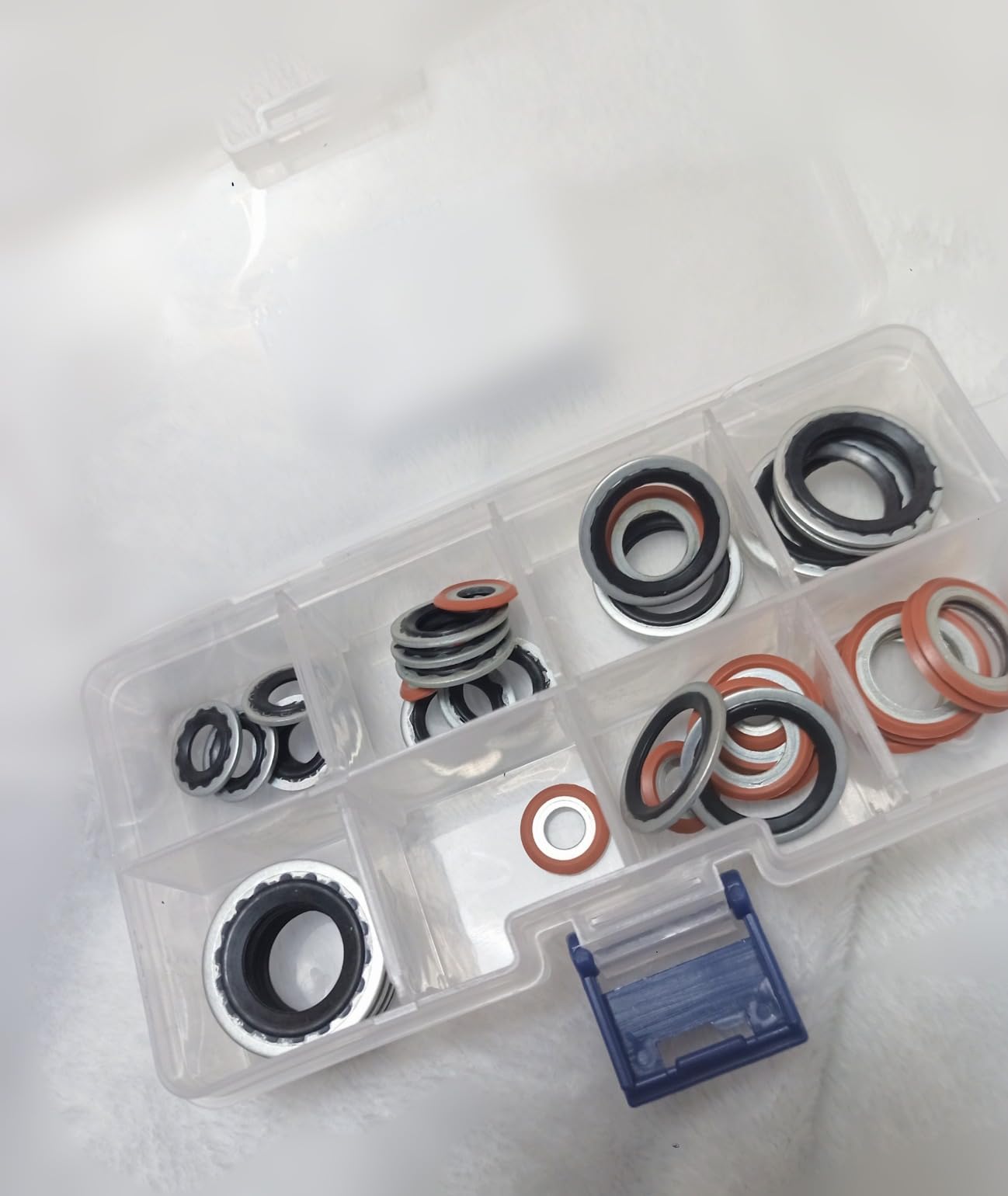 AOWINHIT Kit Guarnizioni Clima Auto 40 Pezzi Alluminio