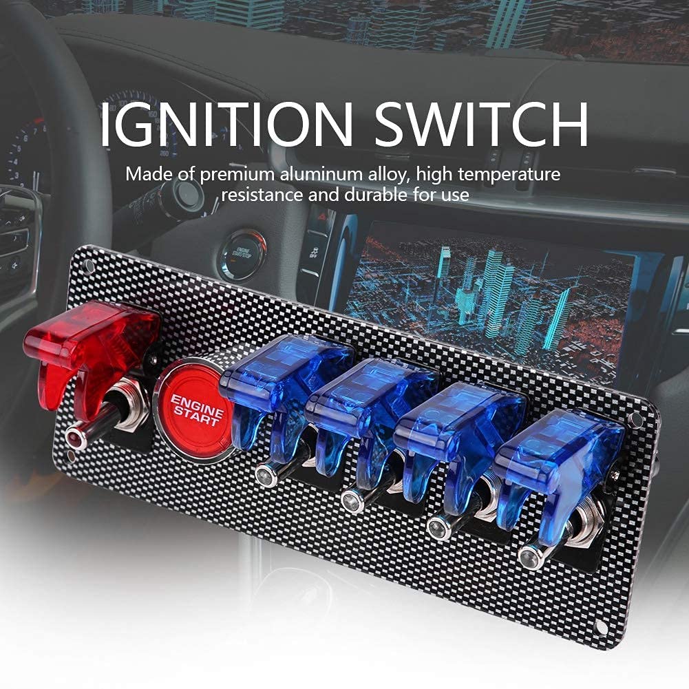 Kuuleyn Pannello Accensione Auto 12V 6 in 1 Universale