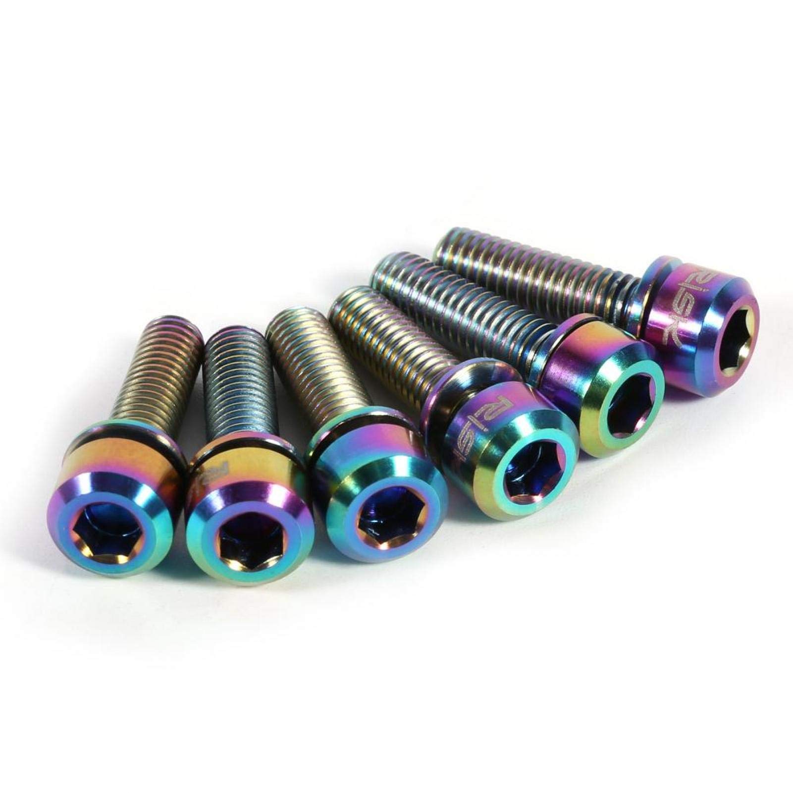 Kuuleyn bulloni attacco manubrio titanio M5x18 arcobaleno