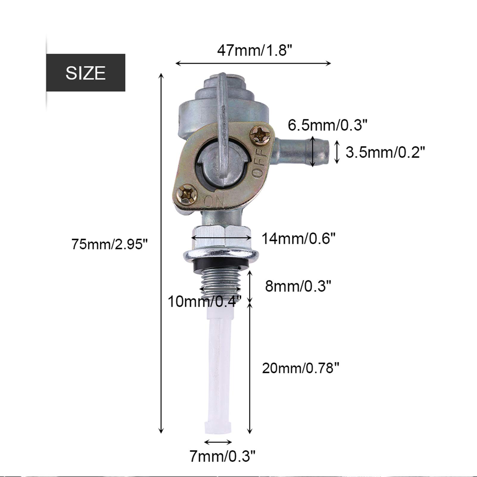 Kuuleyn Rubinetto Carburante M10x1,25 90° Metallo