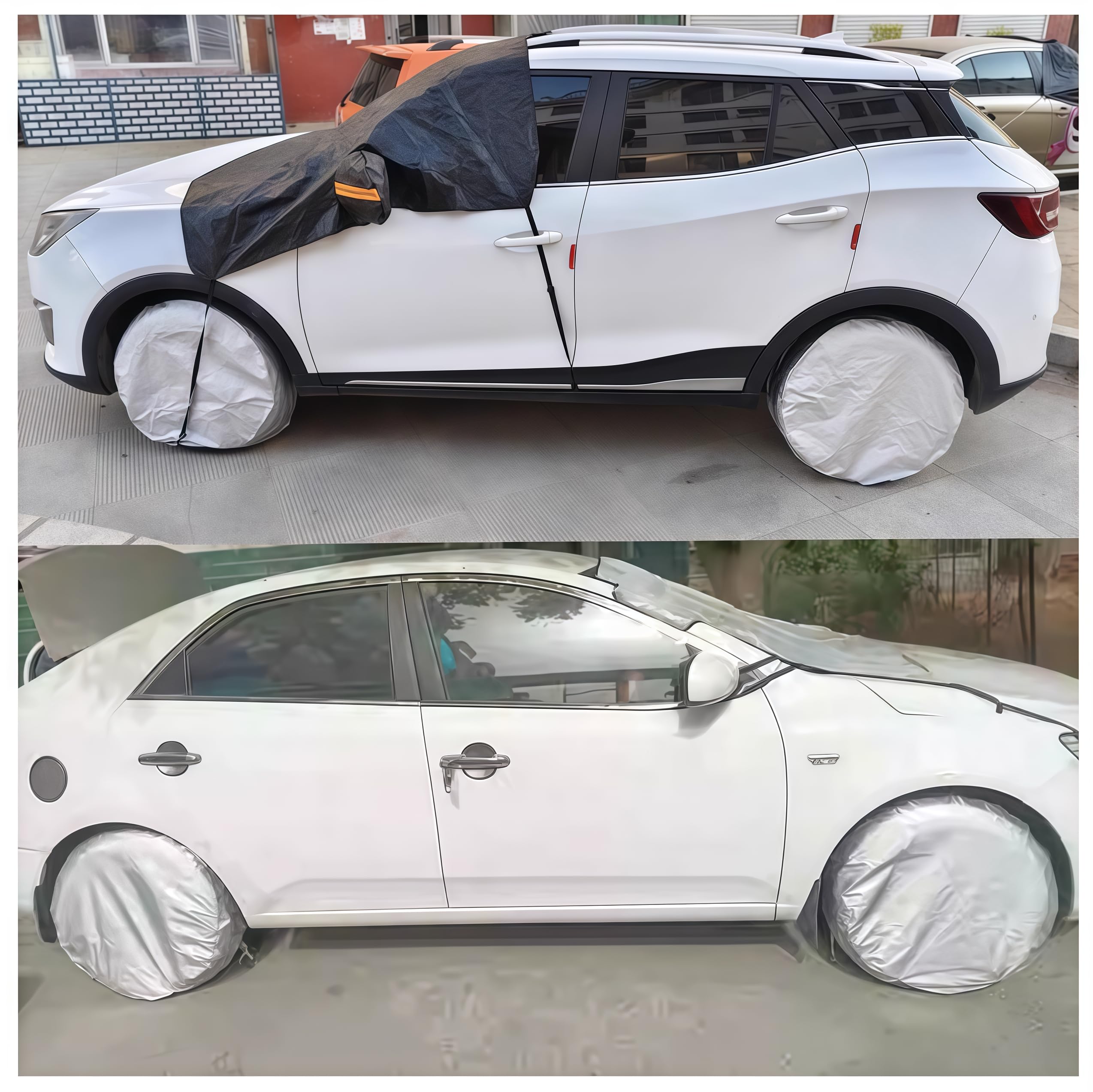 Kuuleyn Copriruota Auto 27-29 Pollici 4 Pezzi Argento