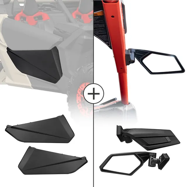 KEMIMOTO Maverick X3 kit porte inferiori e specchi Can-Am