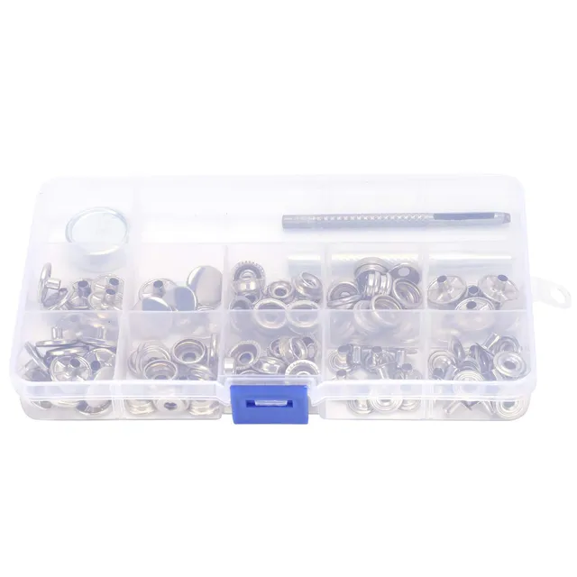 Kuuleyn Bottoni a Pressione Argento Kit 123 Pezzi Pinza