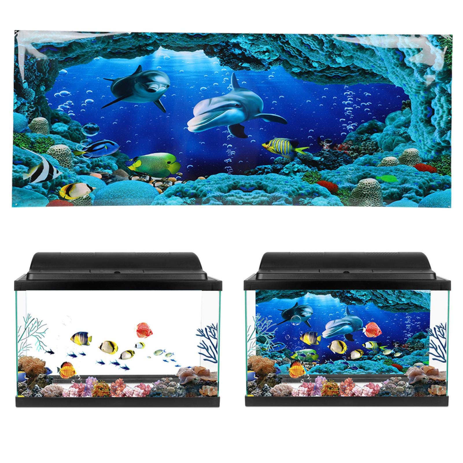 Kuuleyn Sfondo Acquario Adesivo PVC 122x50 cm Sea World