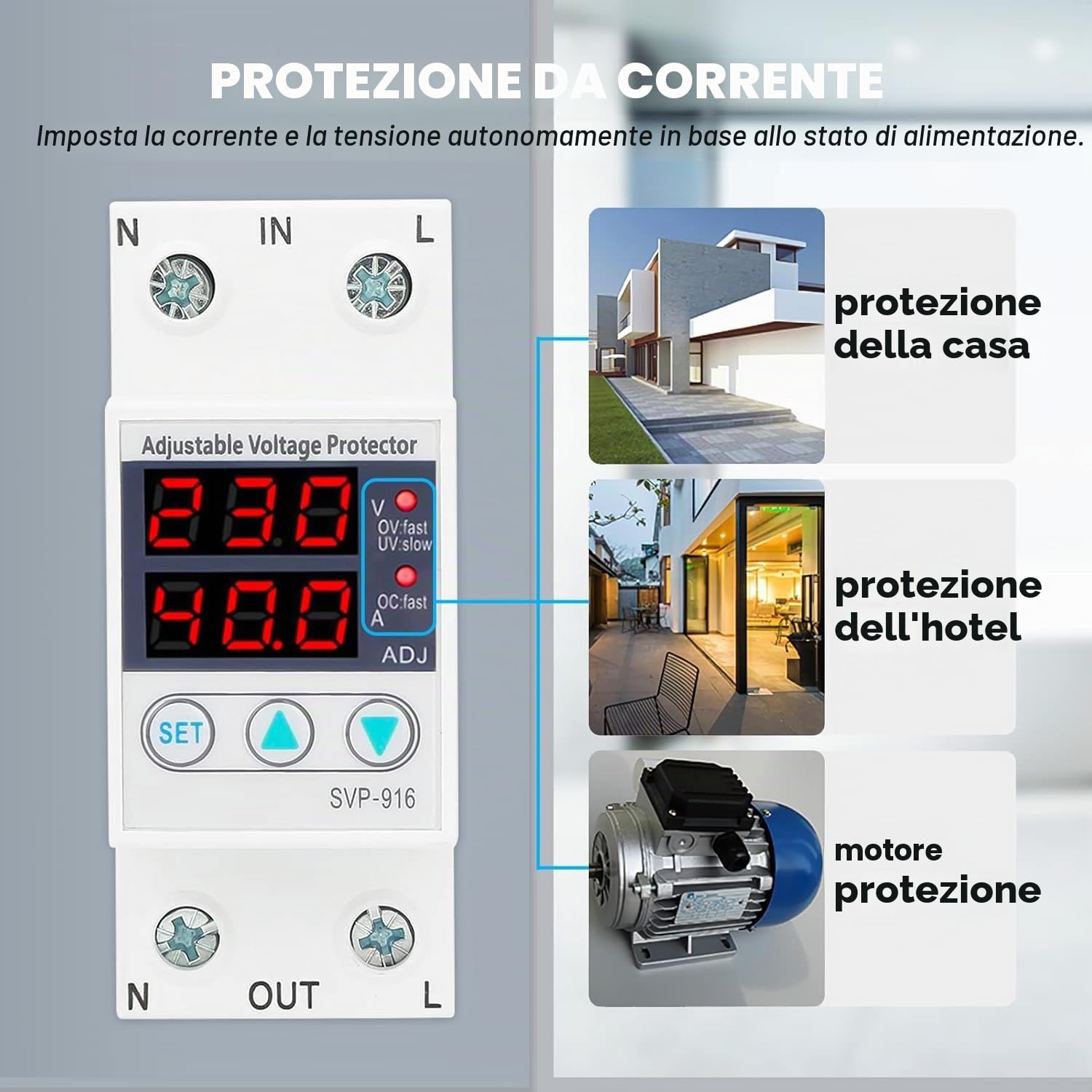 Kuuleyn SVP-912 Rele Protezione Tensione 230V 63A Voltmetro