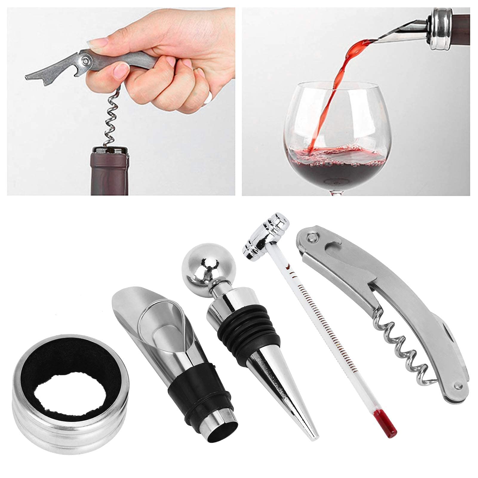 Kuuleyn Kit apribottiglie vino 5 pezzi con cavatappi