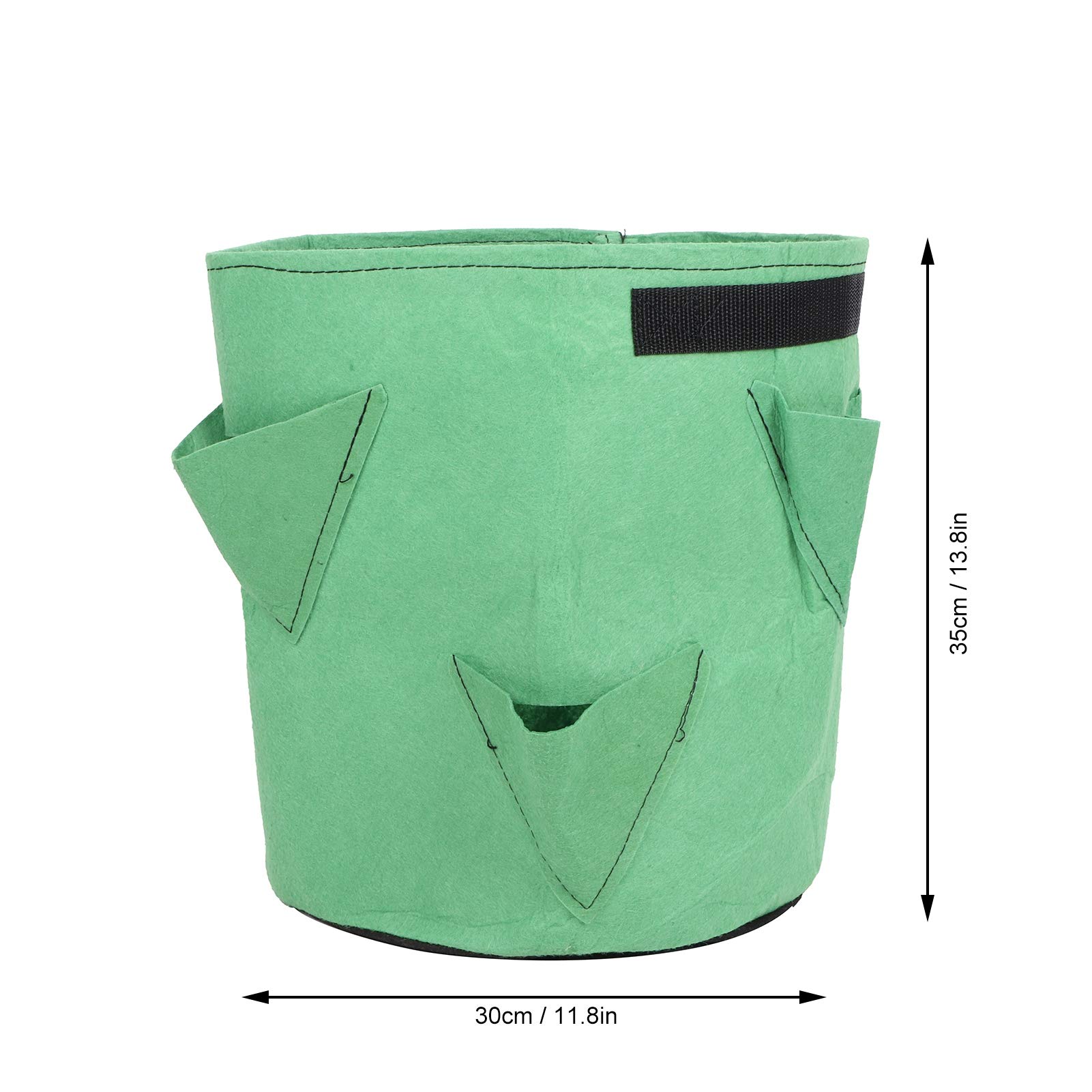 Kuuleyn Vaso Coltivazione Fragole Feltro 26L 3 Pezzi Verde