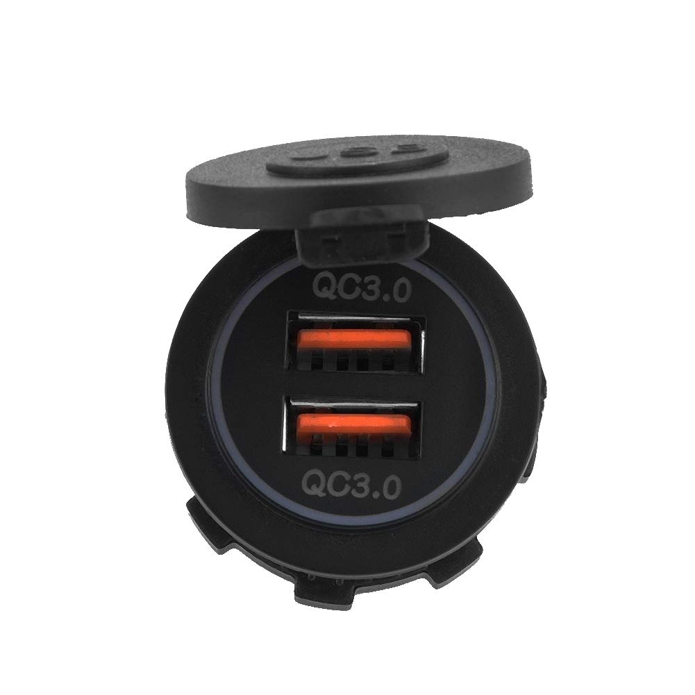 Kuuleyn Dual QC3.0 caricabatterie USB moto 12-24V doppia presa