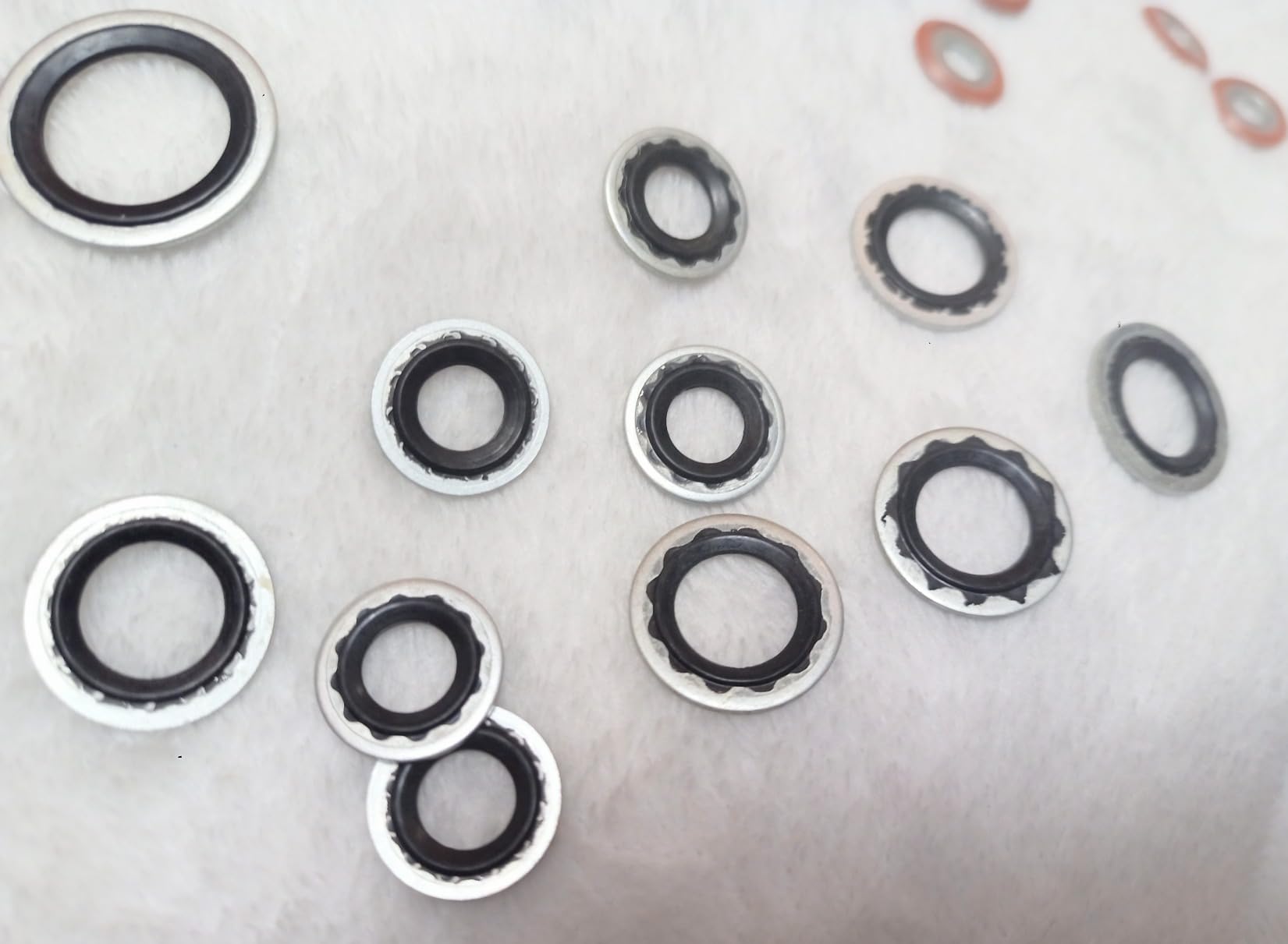 AOWINHIT Kit Guarnizioni Clima Auto 40 Pezzi Alluminio