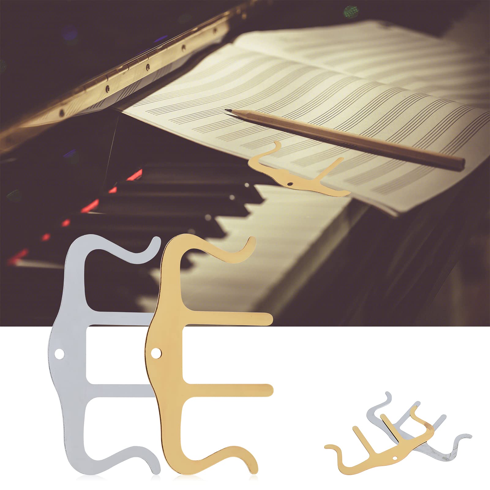 Kuuleyn Clip Libro Musicale Metallo 110 mm 2 Pezzi
