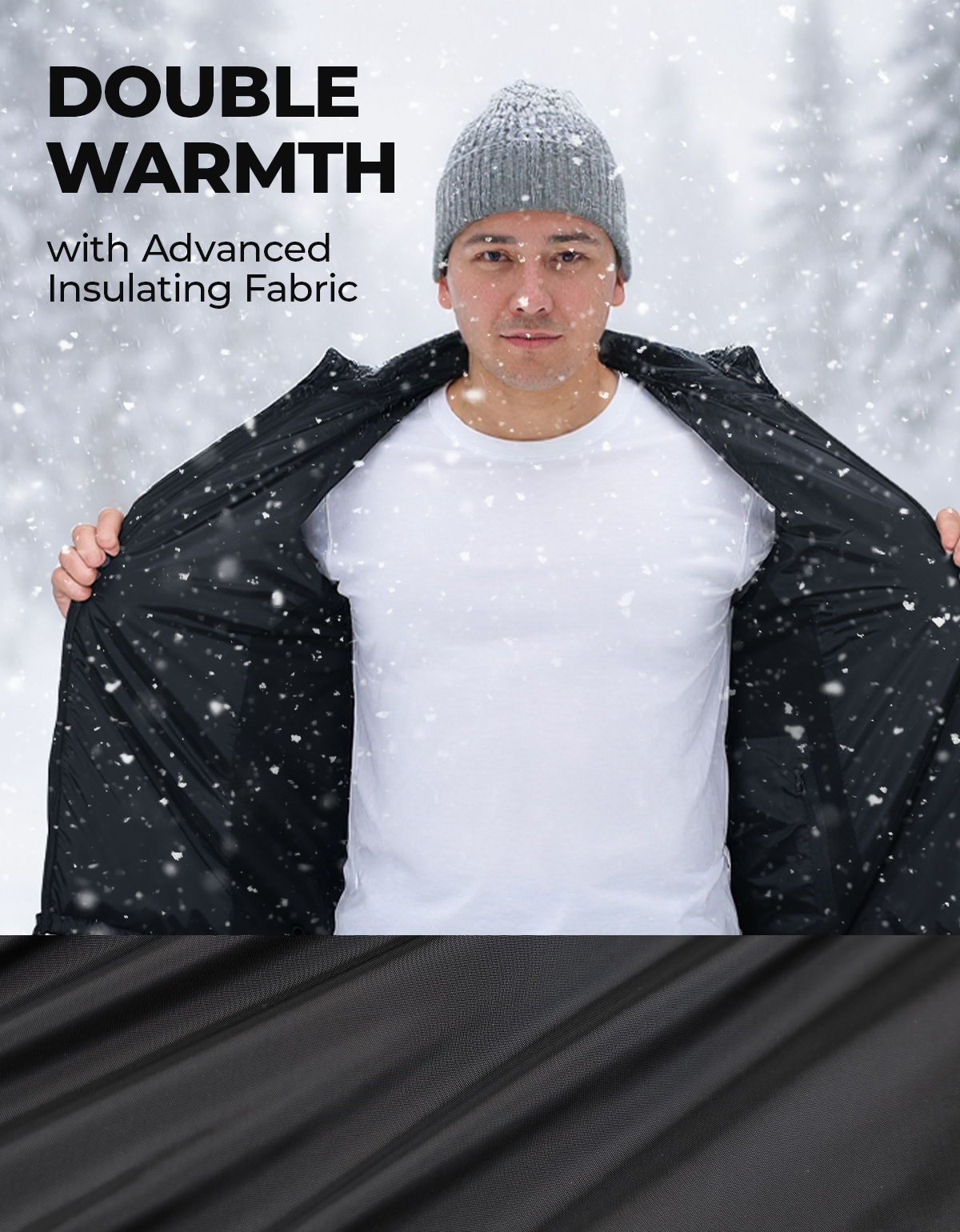 KEMIMOTO Gilet Riscaldato Nero con Batteria Grafene Uomo Donna
