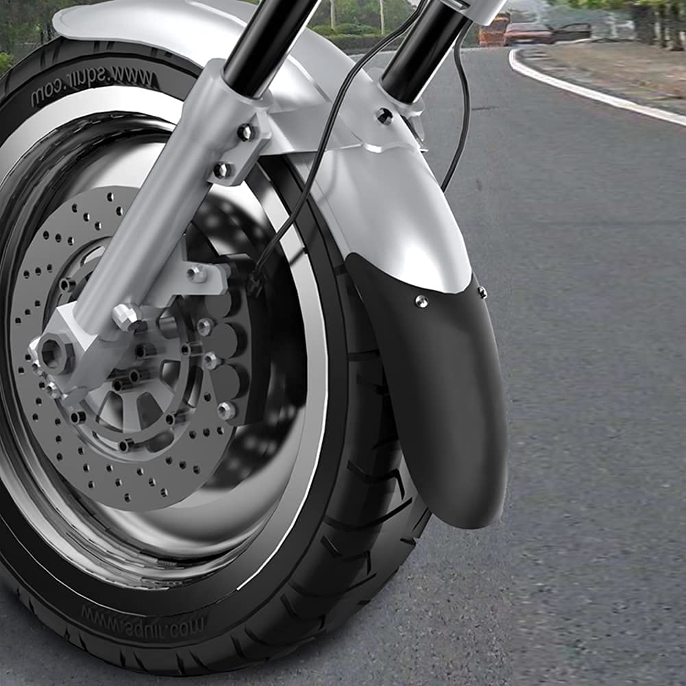 Hapivida parafango posteriore moto acciaio inox nero 1 pz