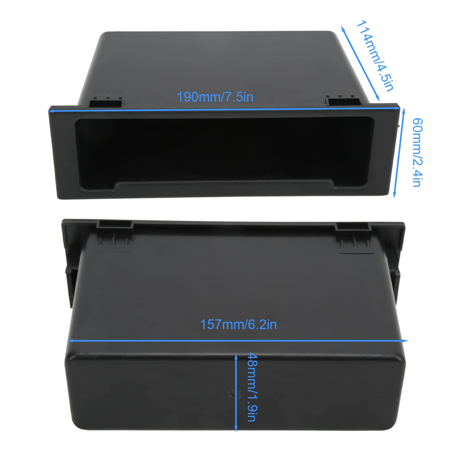 AOWINHIT tasca autoradio organizer cruscotto nero ABS
