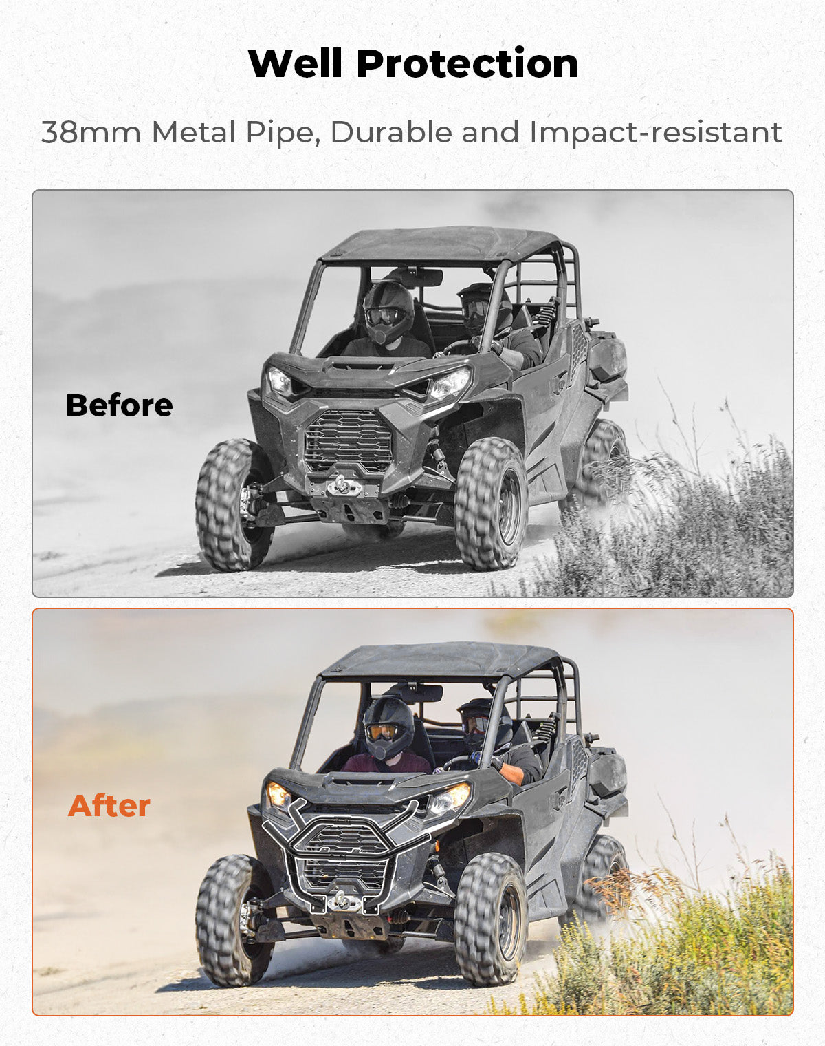 KEMIMOTO paraurti anteriore acciaio per Can-Am Commander 2021+