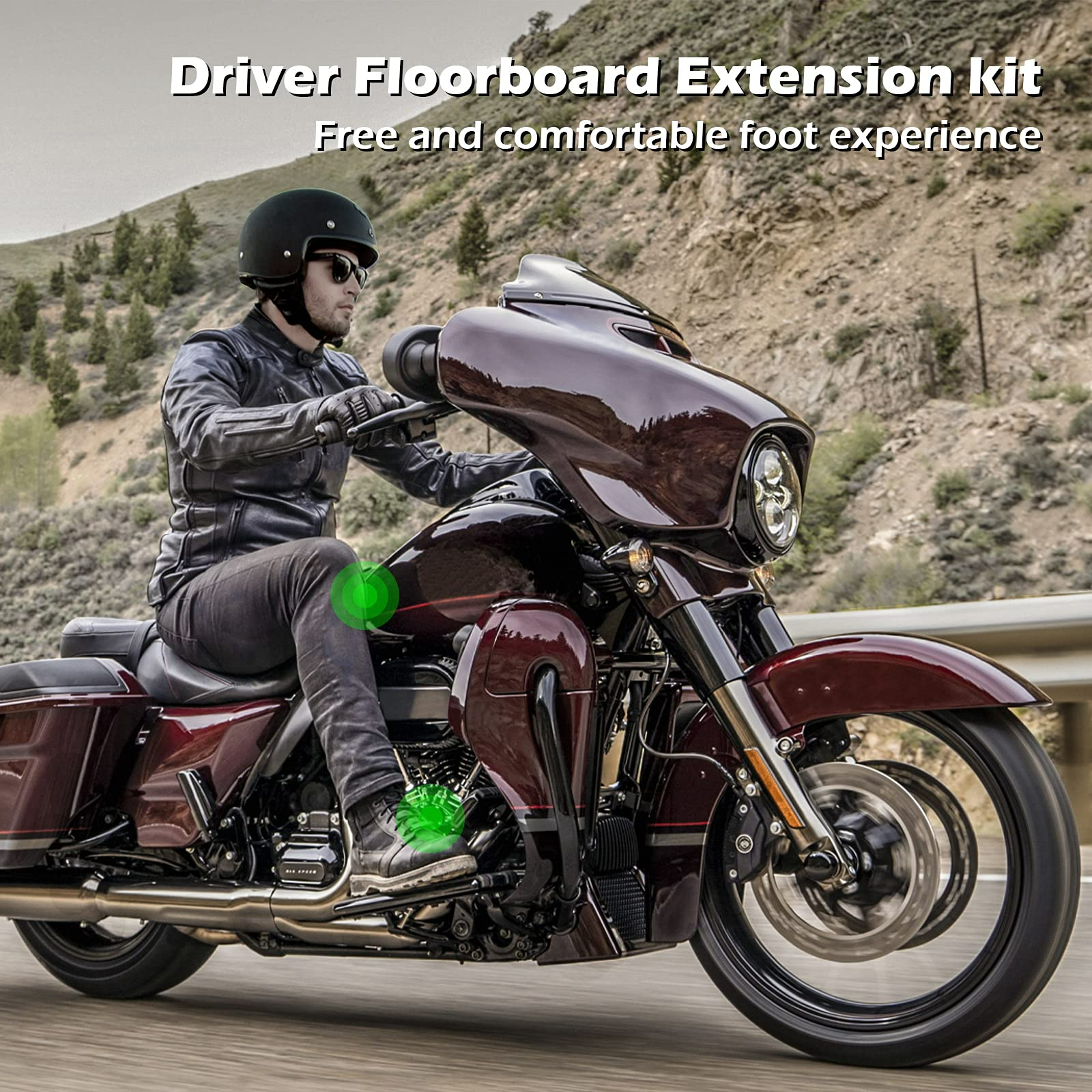 Kemimoto Harley Touring estensori pedane 1 pollice alluminio