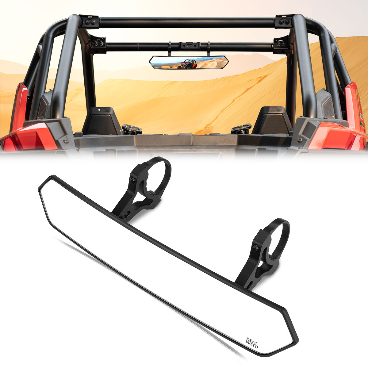 Kemimoto UTV kit specchi centrale 15" + laterali roll-bar