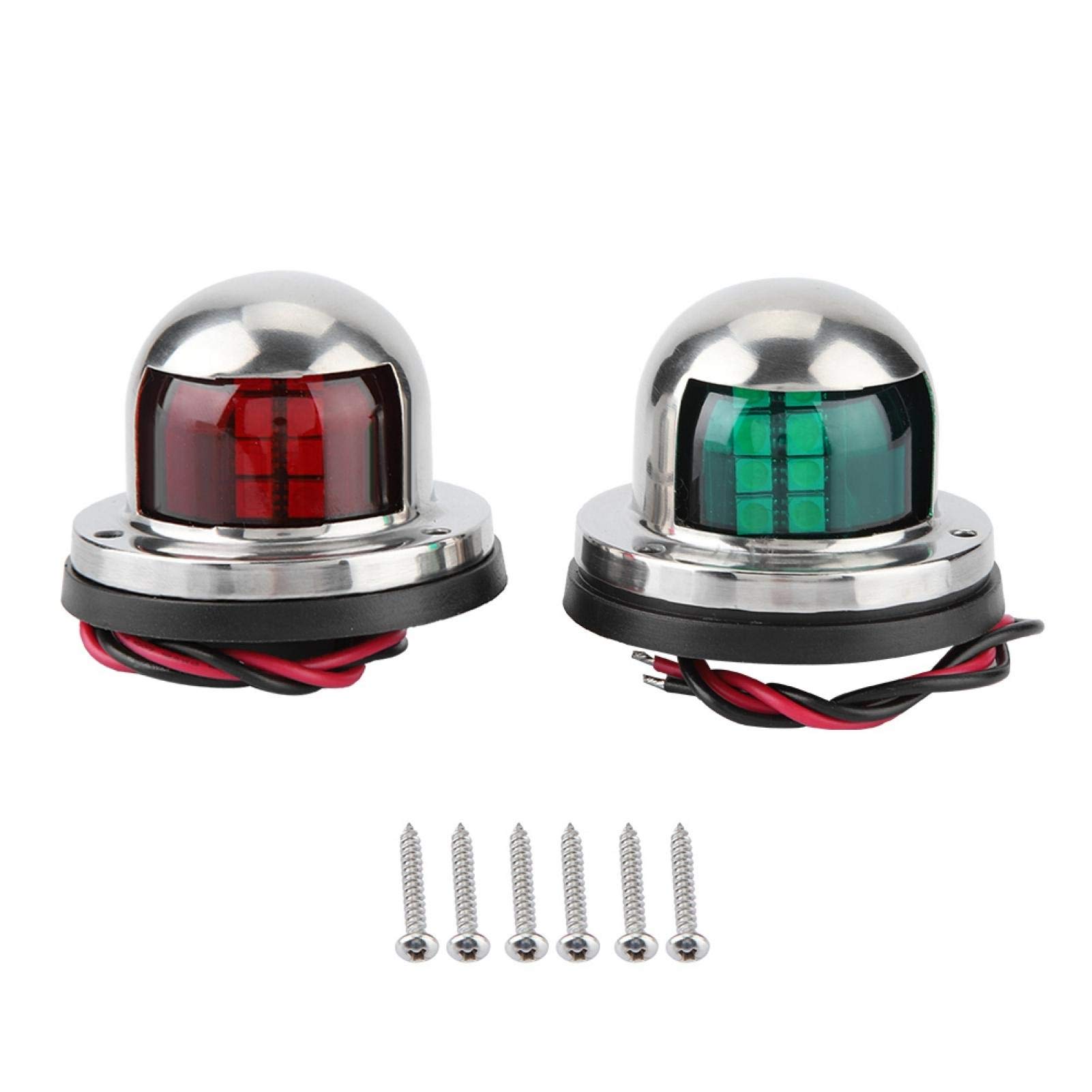 Kuuleyn luci navigazione LED barca rosso verde inox paio
