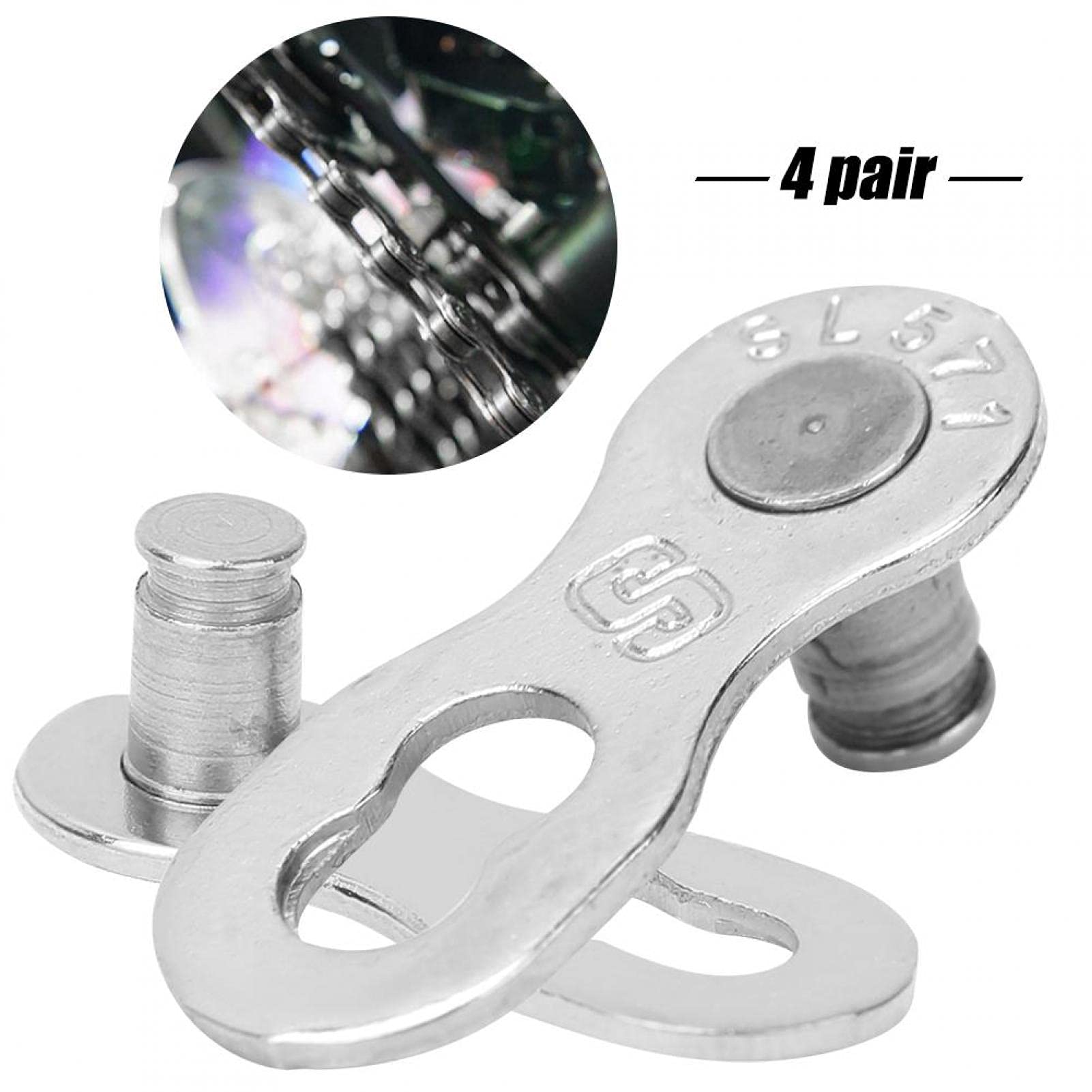 Kuuleyn false maglie catena bici 6/7/8V argento 4 paia