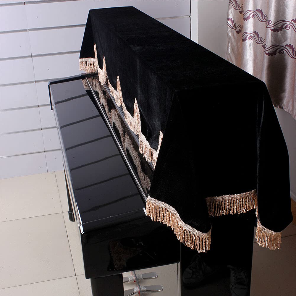 Kuuleyn Copertura Pianoforte 88 Tasti Nero Velluto Antipolvere